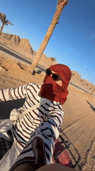 Desert quad bike rider spotted near Sharm El Sheikh