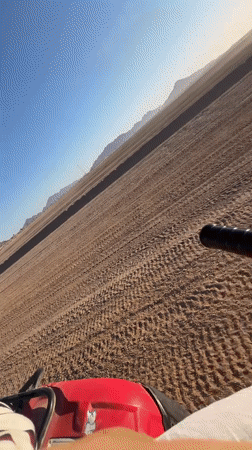 Desert quad bike rider spotted near Sharm El Sheikh