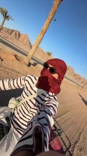 Desert quad bike rider spotted near Sharm El Sheikh