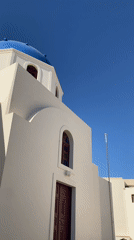 Morning in Oia: blue domes, sea views, and Santorini aesthetics