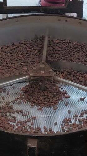 Cocoa processing facility operations documented in Mekarsari, Indonesia