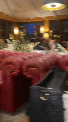 Woman dines at Bremen restaurant with pizza menu