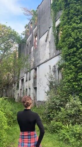 Visitors document abandoned ruins and spring flowers in Abkhazia