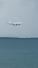 Morning aircraft operations documented at Kuta Selatan oceanside airport