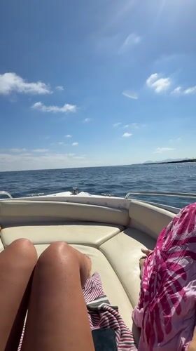 Afternoon boat trip off Antibes coast with friends