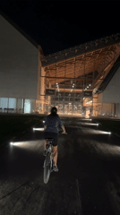 Evening cycling and wildlife in a Trento park