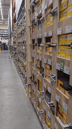 Inside a big-box home goods store in Zhytomyr