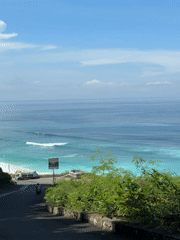 Coastal views captured from clifftop road in Kuta Selatan