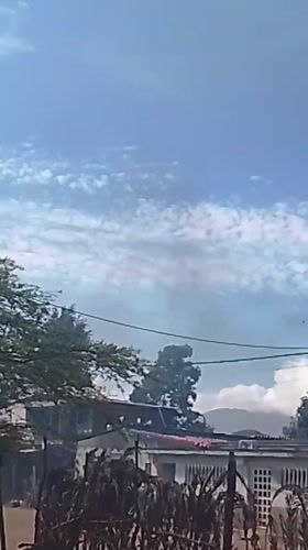 Solar halo, fire documented in Altagracia, Venezuela