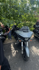 Man documents selfies and motorcycle meet in Bulgarian village