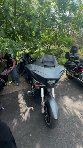 Man documents selfies and motorcycle meet in Bulgarian village