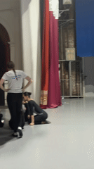 Young women gather in dance studio in Perm