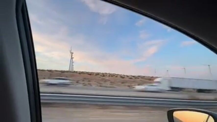 Late night highway travel documented in Palm Springs