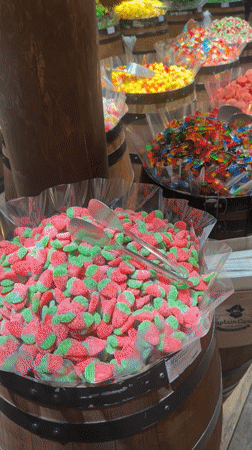 Tourist documents Rome shopping and dining experience with rings, pizza