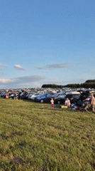 Afternoon at a sunny outdoor event or festival