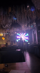 Evening at a decorated lounge venue in Karaganda