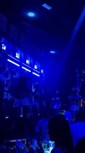 Live club performance and crowd scenes in Nesebar, Bulgaria