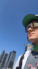 Cyclist records selfie video while riding in Tel Aviv