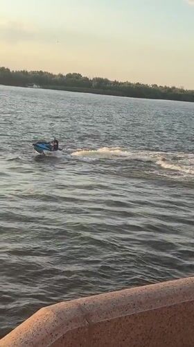 Astrakhan's Volga embankment buzzing with jet skis, dancing, and fountains