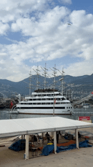 Everyday harbor life captured in Alanya, Turkey