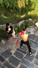 Outdoor boxing training session captured in Haini, India