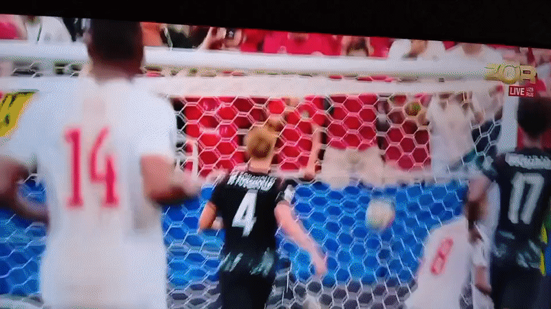 Colombia vs. Ghana match footage from stands and TV broadcast