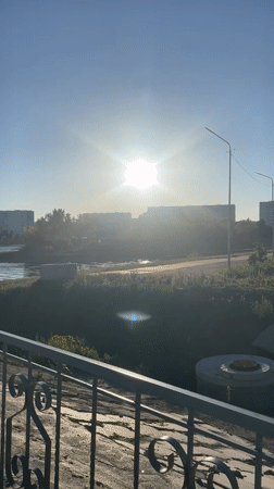 Daytime scenes captured around Kokshetau, Kazakhstan including river and cathedral