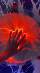 Interactive light display triggers surprised reaction in Kazan