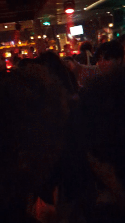 Nightclub scenes captured in Liangjiang, China during evening hours