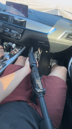 Armed driver spotted on highway near Arica, Chile