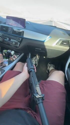 Armed driver spotted on highway near Arica, Chile