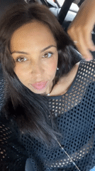 Woman documents car journey through Bali with selfies