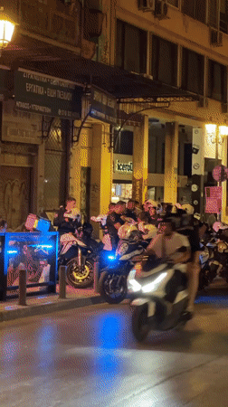 Athens streets and squares buzzing on a summer evening