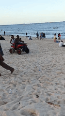 Busy afternoon beach scene captured in Dar es Salaam