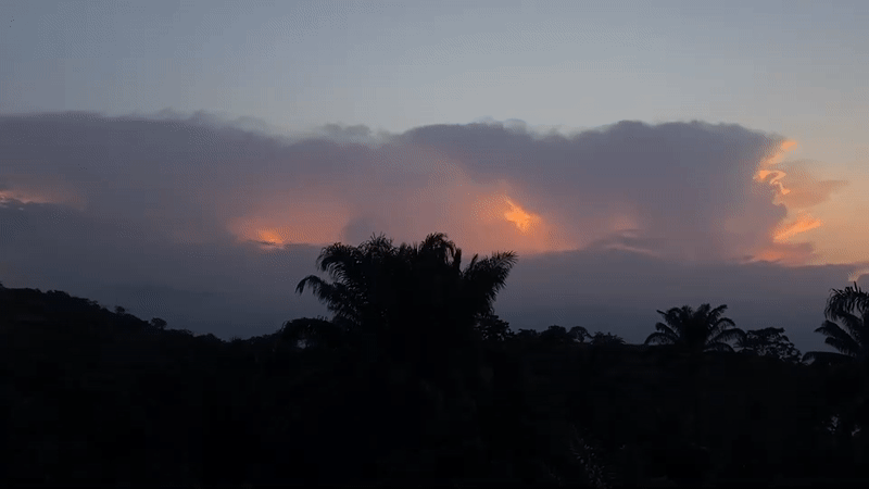 Twilight sky with orange glow observed in Achara, Nigeria
