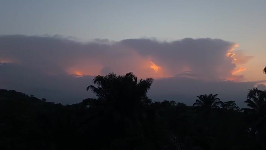 Twilight sky with orange glow observed in Achara, Nigeria