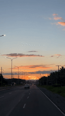 Sunset highway ride through Carmen, Philippines