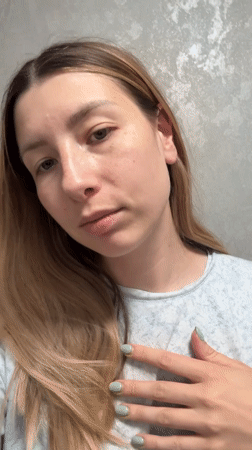 Woman photographed in casual indoor portrait session in Moscow