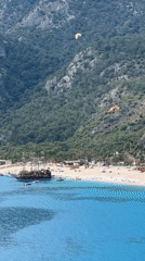 Tourist activity documented at Ölüdeniz beach, Fethiye Turkey