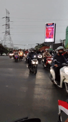 Bekasi streets buzzing with motorcycles, buses, and vendors