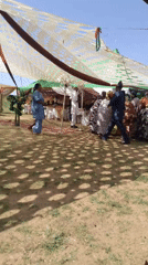 Wedding celebration with traditional dancing in Bukuru, Nigeria
