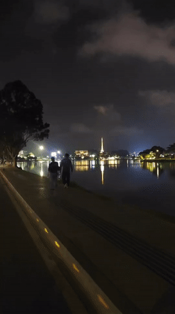 Evening Exercise Activity Observed Along Da Lat Waterfront