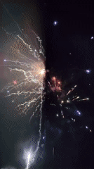 Fireworks display lights up night sky in Slatina, Bulgaria