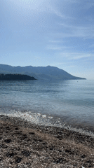 Morning beach visit documented in Budva, Montenegro