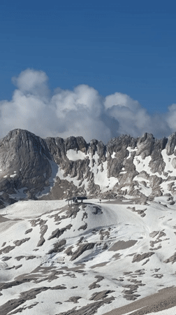 Morning at the Zugspitze summit, Bavarian Alps