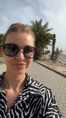 Woman films morning vlogs along Turkish Mediterranean coast in Erdemli