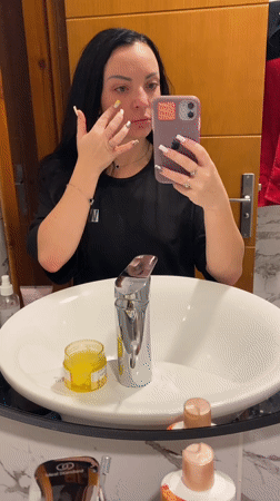 Bathroom beauty routine with rose water in Sharm El Sheikh