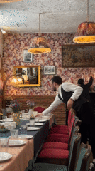 Georgian restaurant morning service captured in Tbilisi