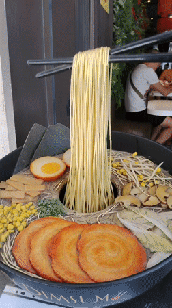 Ramen restaurant display spotted on a sunny day in Bari
