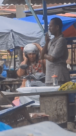 Morning market activity documented in Lhokseumawe, Indonesia